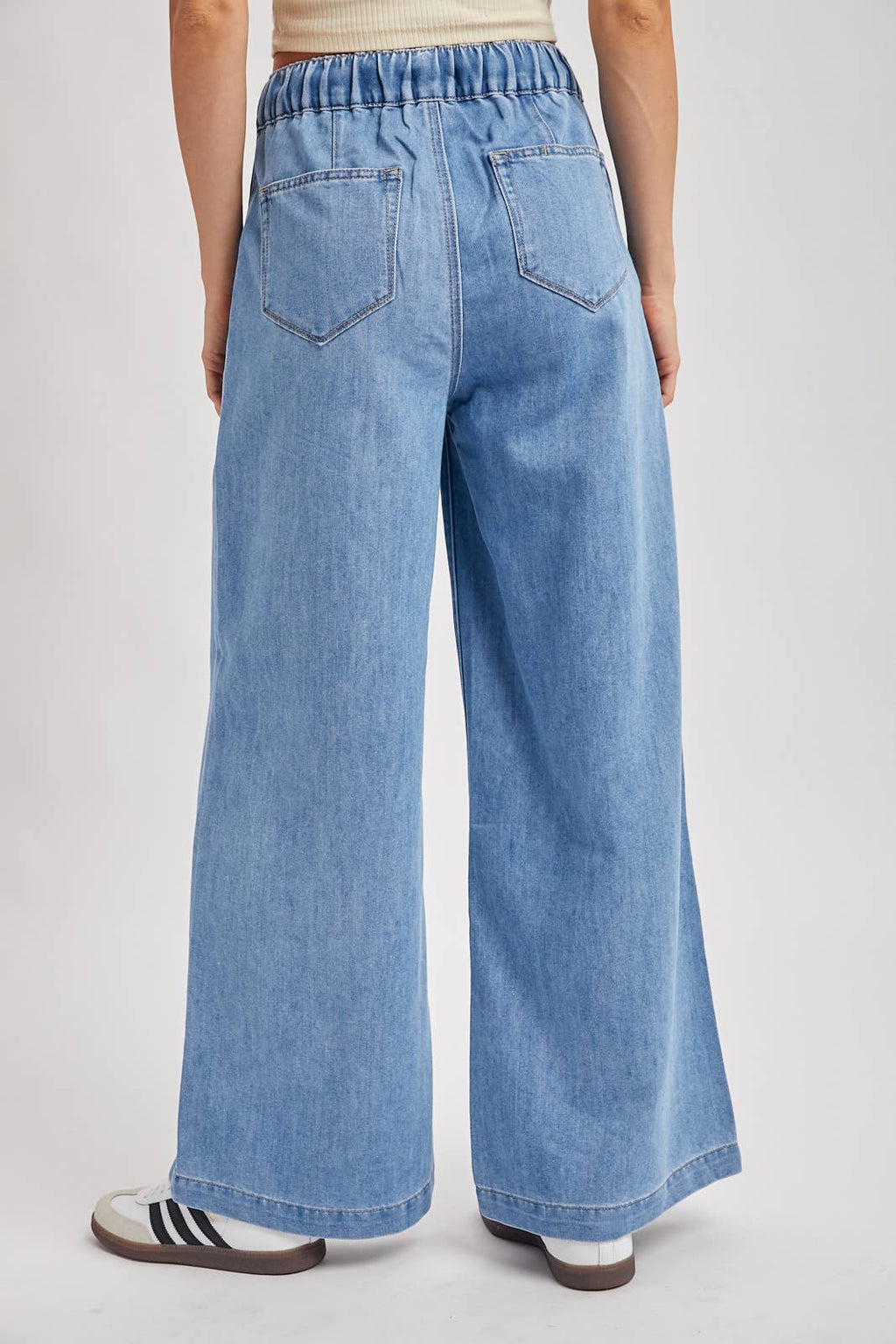 Denim Wide Leg Pants