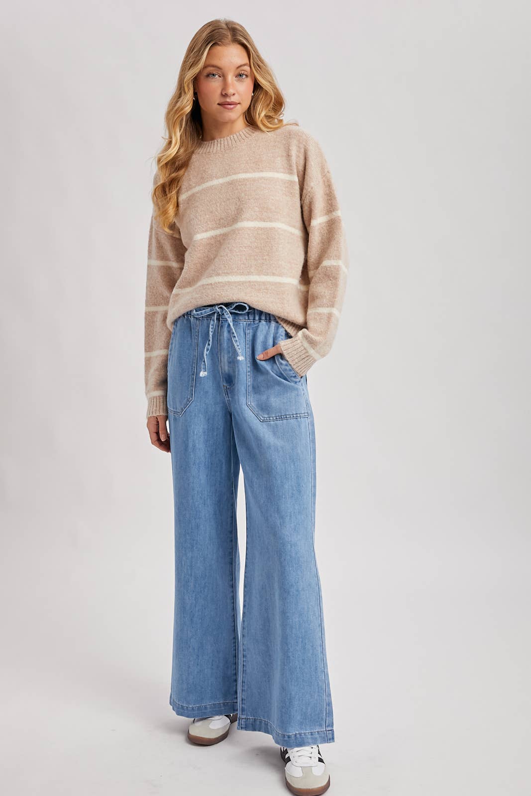 Denim Wide Leg Pants