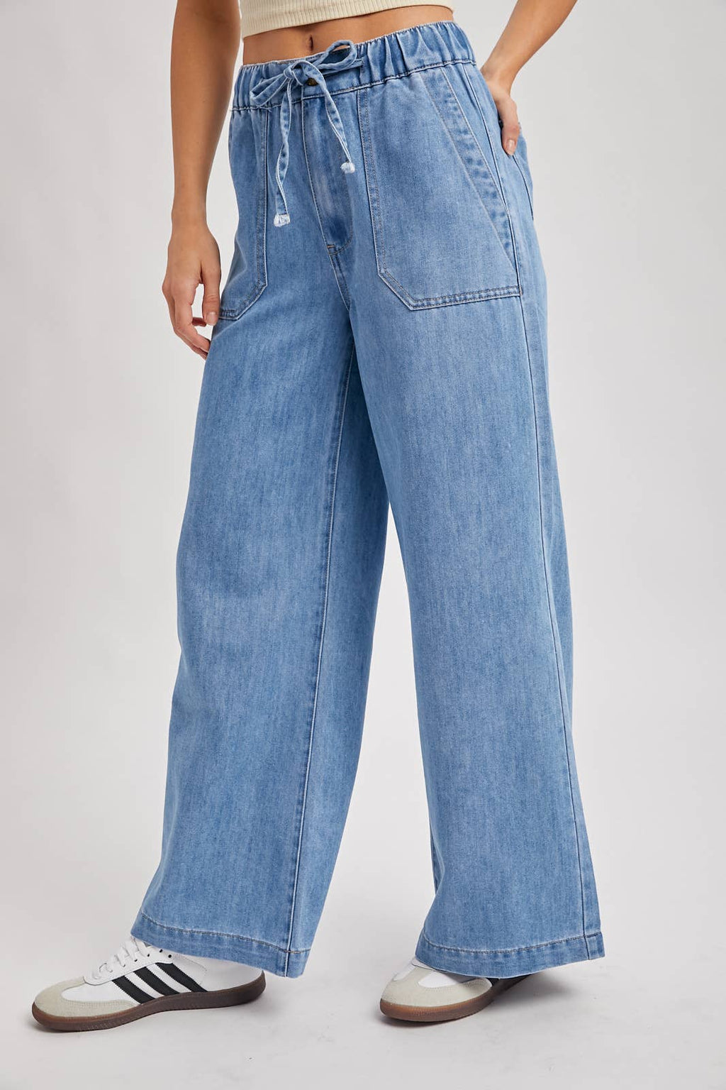 Denim Wide Leg Pants