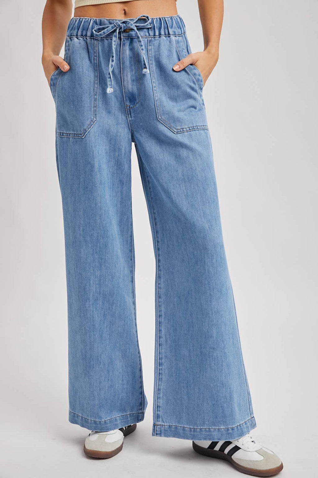 Denim Wide Leg Pants