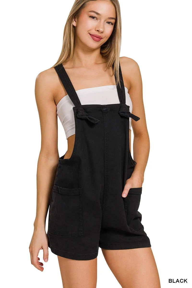 Black Denim Romper