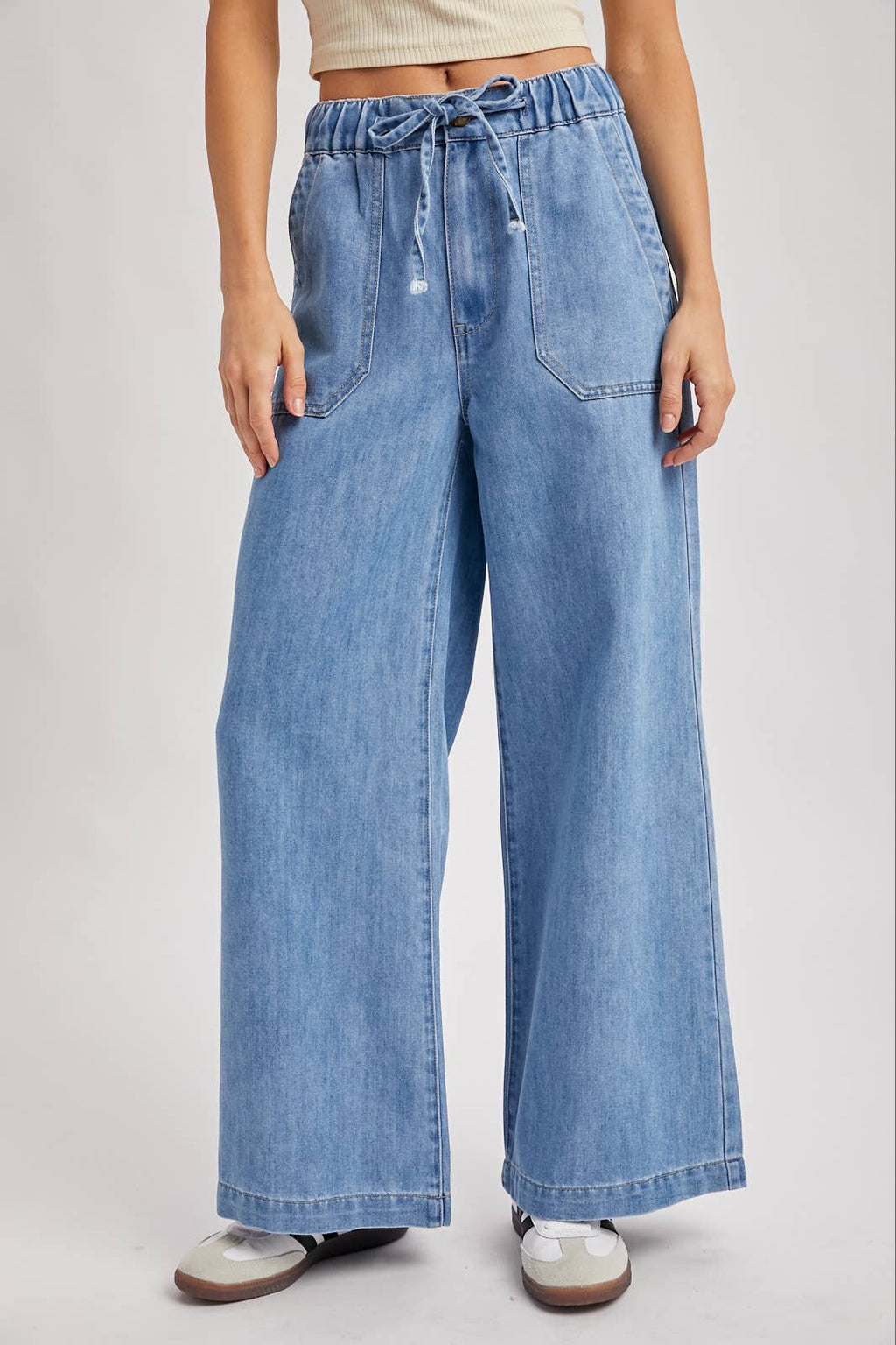 Denim Wide Leg Pants