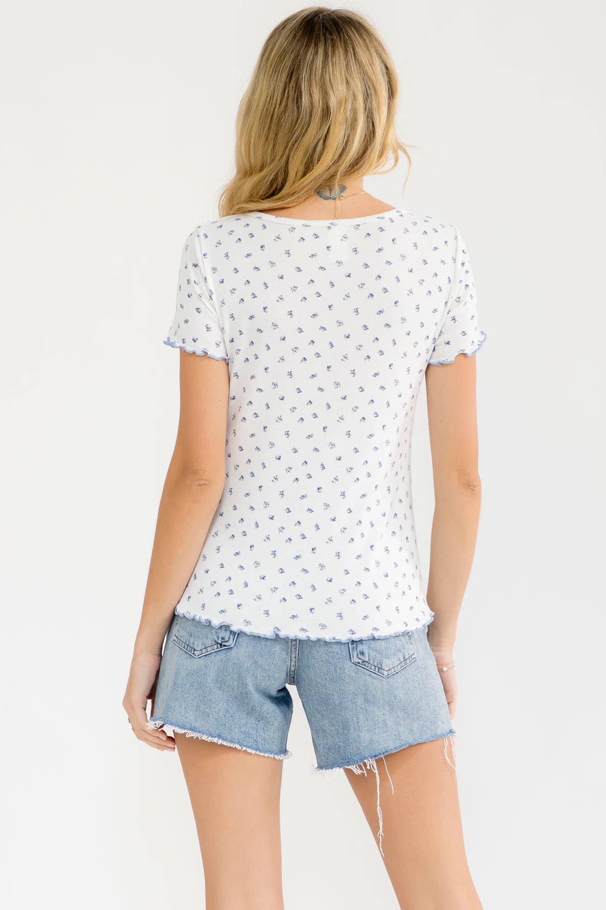 Floral Henley
